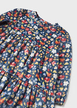 Load image into Gallery viewer, Toddler girl's printed velvet dress. Mayoral 2985 Dress. Velvet dress for a baby girl available on kidstuff.ie