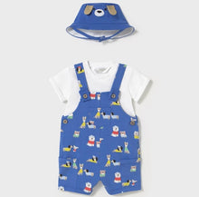 Load image into Gallery viewer, Baby 3 Piece Printed Romper Outfit with Hat, Mayoral 1624