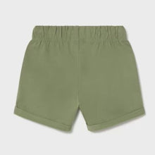 Load image into Gallery viewer, Boy's cotton set of two tops and 1 pair of shorts. Animal print tee shirts and khaki shorts . Mayoral 1652 in gold available on kidstuff.ie