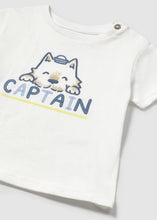 Load image into Gallery viewer, Baby boy printed hat, shorts and tee shirt set. Mayoral 1655 3 piece set  in blue available on kidstuff.ie
