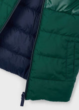 Load image into Gallery viewer, Reversible gilet in green and navy. Mayoral reversible bodywarmer available on kidstuff.ie