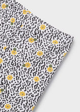 Load image into Gallery viewer, girl's honey yellow tee shirt with daisy motif and matching printed leggings. Girl's yellow top and print leggings available to buy on kidstuff.ie Mayoral 3711 girl's top and leggings. Leggings detail