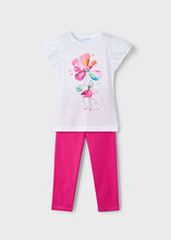 Load image into Gallery viewer, Girl's Leggings and Flower Top Set, Mayoral 3705