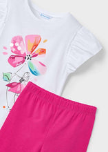 Load image into Gallery viewer, Girl's Leggings and Flower Top Set, Mayoral 3705