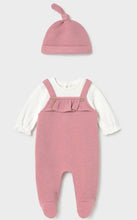 Load image into Gallery viewer, Baby Girl Dungaree Romper & Hat set, Mayoral 2651
