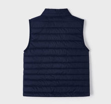 Load image into Gallery viewer, navy blue bodywarmer. Navy Gilet with zipper. Mayoral 3350 ultra light gilet on kidstff.ie
