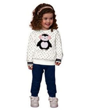 Load image into Gallery viewer, Girl's Cream Sweatshirt & Joggers by Milon