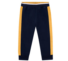 Load image into Gallery viewer, Boy's yellow hooded sweatshirt and matching navy jog bottoms. Milon boys set 13599 in yellow available on kidstuff.ie Bottoms