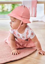 Load image into Gallery viewer, Baby girl romper-dress and hat set. Mayoral 1616 baby girl outfit. baby girl's dress and hat .