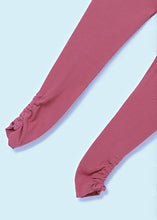 Load image into Gallery viewer, Girls top and leggings set in white and pink. Mayoral 6740 Girl's outfit. White top with Bonjour logo and pink leggings for a girl on kidstuff.ie