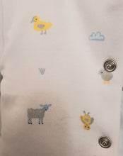 Load image into Gallery viewer, Baby boy outfit with cotton jacket, top and trousers, cute animal motifs. Just too Cute baby boy 3pce set to buy online on kidstuff.ie