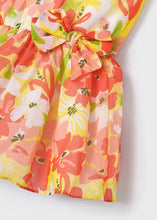 Load image into Gallery viewer, Girl's Border Print Floral Dress in Lemon, Mayoral 3917