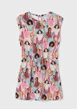 Load image into Gallery viewer, Girl's palysuit dress. Mayoral 6983 Girl's outfit. Girl's printed summer skort dress