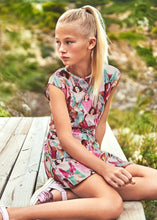 Load image into Gallery viewer, Girl's palysuit dress. Mayoral 6983 Girl's outfit. Girl's printed summer skort dress