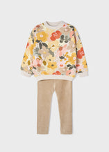 Load image into Gallery viewer, Girl's Print Sweatshirt and Velvet Leggings Set, Mayoral Ecofriends 4773