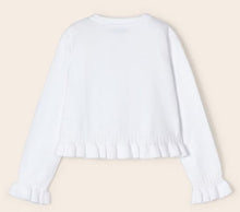 Load image into Gallery viewer, Girl's White Dressy Cardigan, Mayoral 3345