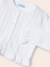 Load image into Gallery viewer, Girl's White Dressy Cardigan, Mayoral 3345