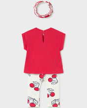 Load image into Gallery viewer, Girl's Top, Leggings &amp; Headband Set, Mayoral 1750 in Red
