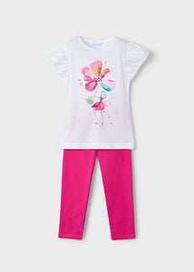 Girl's Leggings and Flower Top Set, Mayoral 3705