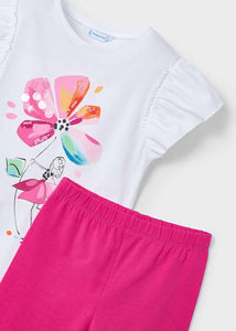 Girl's Leggings and Flower Top Set, Mayoral 3705