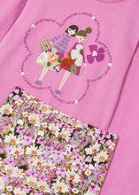 Load image into Gallery viewer, Pink long sleeve top &amp;  flower-print leggings. Mayoral 4713  Girl&#39;s outfit. Buy on kidstuff.ie
