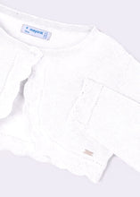 Load image into Gallery viewer, Girl's White Bolero Cardigan, Mayoral 320
