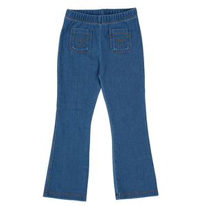 Girl's jeggings with slight flare. Mayoral 3702 Jegging. Stretch denim leggings available on kidstuff.ie