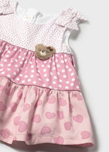 Load image into Gallery viewer, Pink  cotton baby dress with polkadots. Mayoral dress 1868 pink available on kidsyuff.ie
