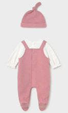Load image into Gallery viewer, Baby Girl Dungaree Romper &amp; Hat set, Mayoral 2651
