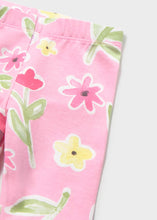 Load image into Gallery viewer, Leggings of White top, pink floral leggings, and headband set . Mayoral 1735 pink outfit for a baby available to buy on kidstuff.ie
