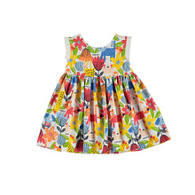 Load image into Gallery viewer, Colourful animal print baby dress . Mayoral 1932 Patterned dress in tangerine on kidstuff.ie
