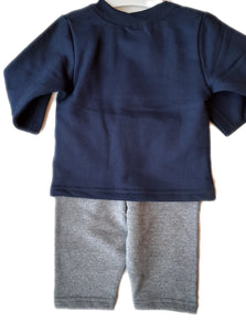 Baby Boy 2pce "Hungry Dino" in Navy by Kyly