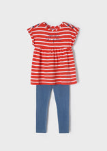 Load image into Gallery viewer, Girl&#39;s Denim Leggings and Top set in Red, Mayoral 3763
