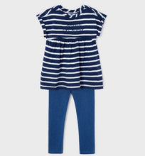 Load image into Gallery viewer, Girl&#39;s Denim Leggings and Top set in Navy, Mayoral 3763
