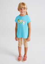 Load image into Gallery viewer, Girl&#39;s Legging Set in Turquoise, Mayoral 3756
