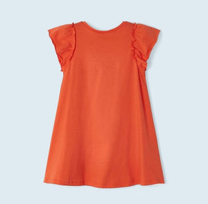 Girl's Dress and Handbag in Orange, Mayoral 3947