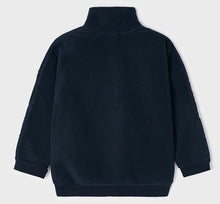 Load image into Gallery viewer, Boys sporty fleece top in navy. mayoral 4457. Boy;s sweatshirt in navy available on kidstuff,ie Back view
