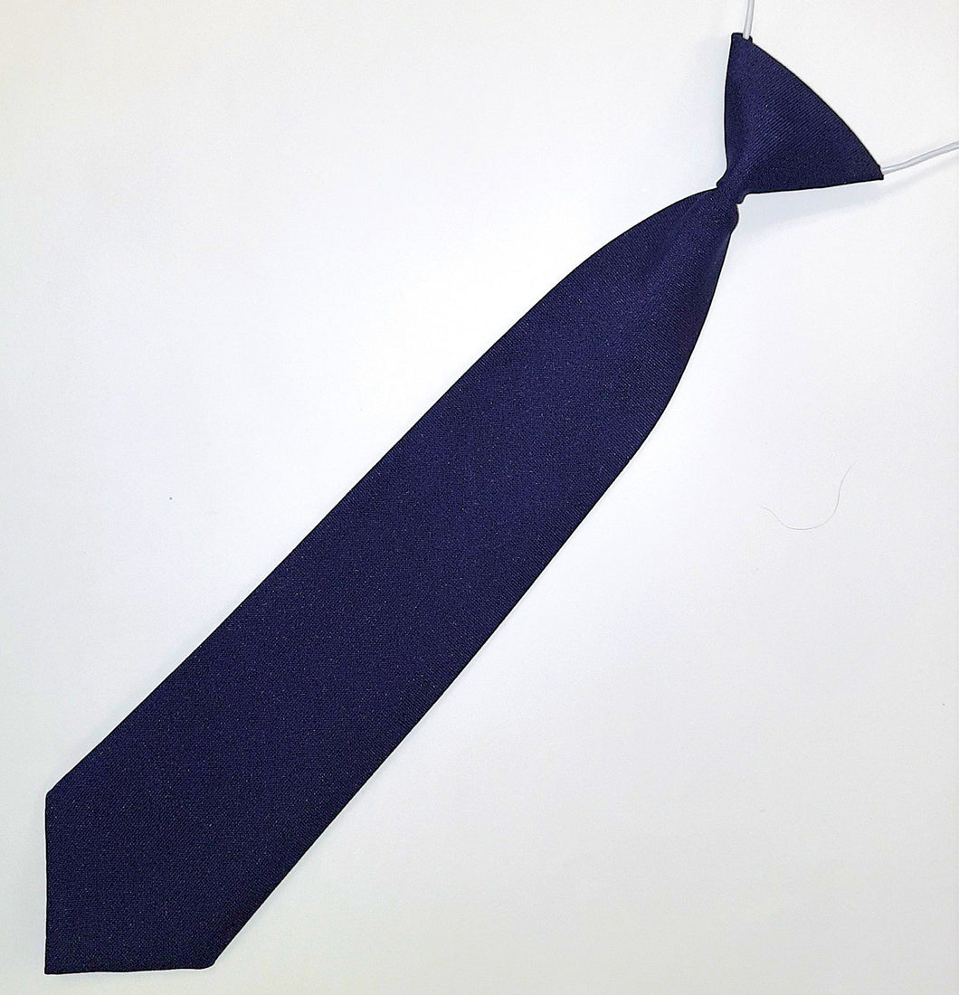 Navy Elastic  School tie