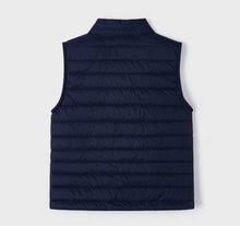 Load image into Gallery viewer, navy blue bodywarmer for a child. Mayoral Gilet 3350. Navy Gilet available on Kidstuff.ie, back view
