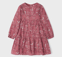 Load image into Gallery viewer, Girl&#39;s long sleeved, pink printed dress with smocking detail. mayoral 4970 Dress available on kidstuff.ie
