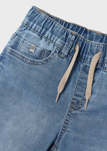 Load image into Gallery viewer, Soft Denim Jogger Pants in Medium Wash, Cotton Mix, Mayoral 3513

